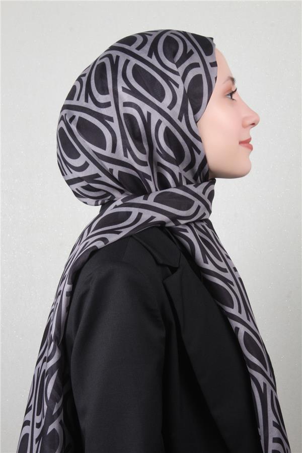 Soft Touch Şal 2778-20 Siyah-Gri