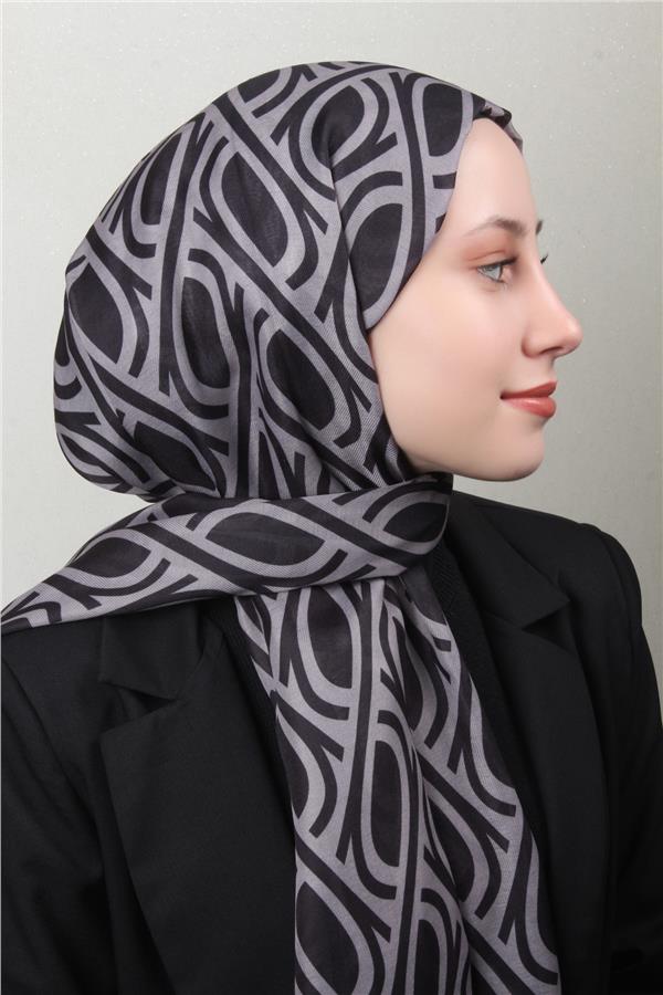 Soft Touch Şal 2778-20 Siyah-Gri