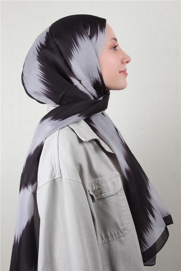 Soft Touch Şal 2779-10 Siyah-Gri