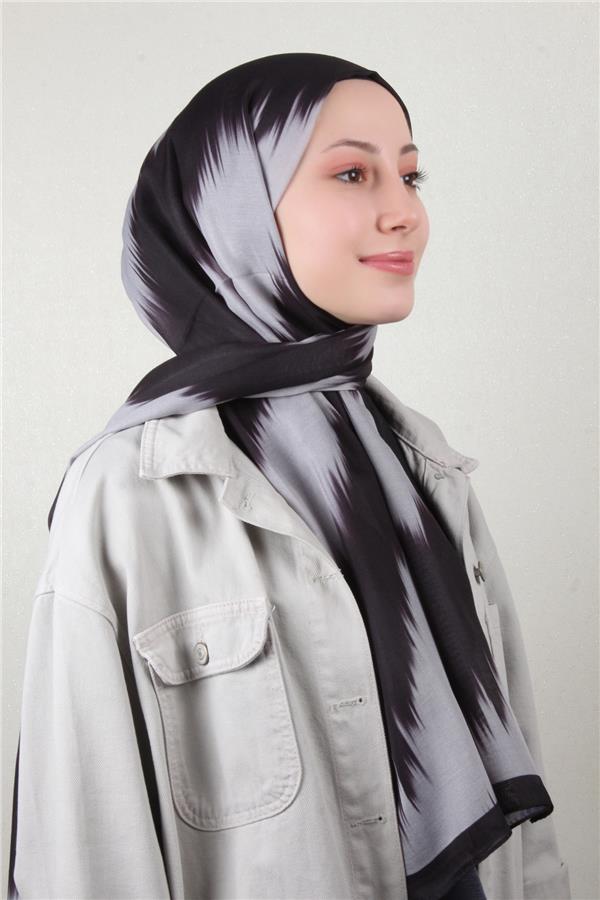 Soft Touch Şal 2779-10 Siyah-Gri