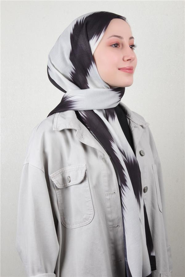 Soft Touch Şal 2779-9 Siyah-Beyaz