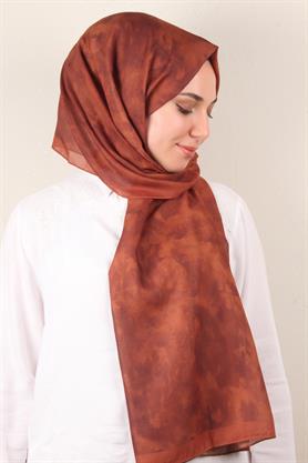 Soft Touch Şal Bulut Desen 2754-1 Kiremit