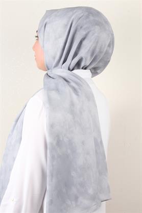 Soft Touch Şal Bulut Desen 2754-10 Gümüş
