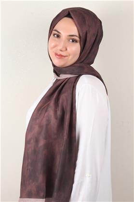 Soft Touch Şal Bulut Desen 2754-19 Acı Kahve