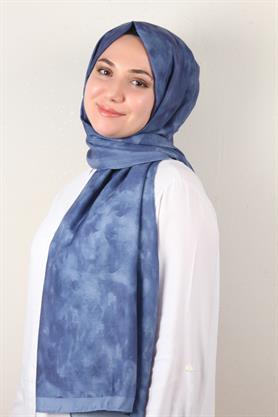 Soft Touch Şal Bulut Desen 2754-4 İndigo