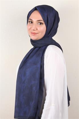Soft Touch Şal Bulut Desen 2754-9 Gece Mavisi