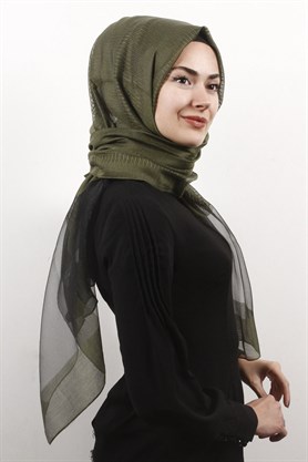 Style Tül Şal 1223-1 Haki 