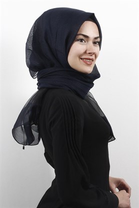 Style Tül Şal 1223-3 Lacivert