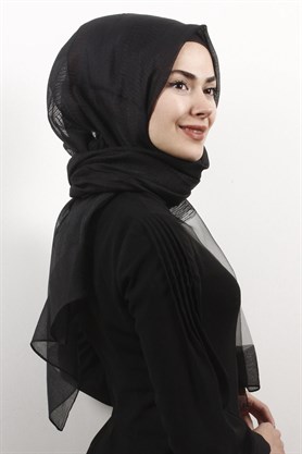 Style Tül Şal 1223-5 Siyah