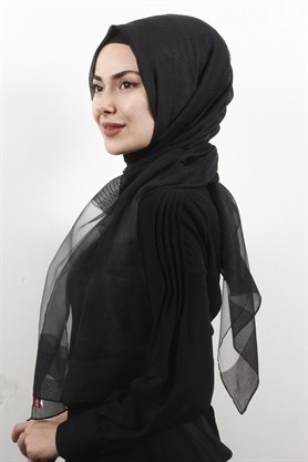 Style Tül Şal 1223-5 Siyah