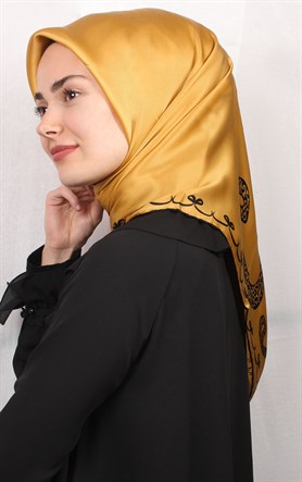 Sura Varaklı İpek Eşarp 4560-12