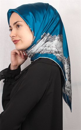 Sura Varaklı İpek Eşarp 4560-14