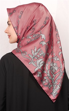 Sura Varaklı İpek Eşarp 4560-15