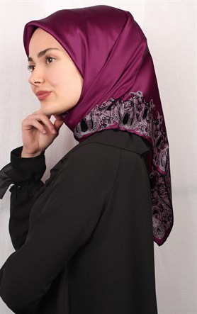 Sura Varaklı İpek Eşarp 4560-17
