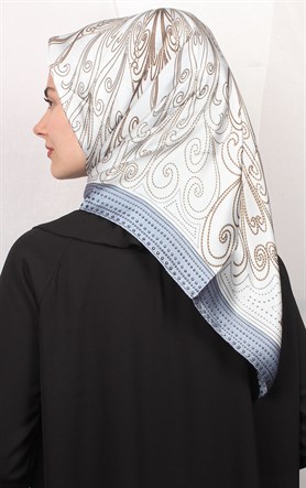 Sura Varaklı İpek Eşarp 4560-26