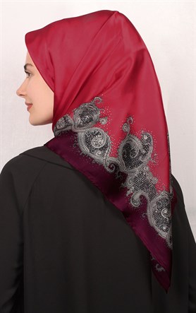 Sura Varaklı İpek Eşarp 4560-27