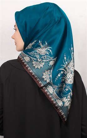 Sura Varaklı İpek Eşarp 4560-3