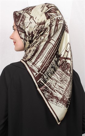 Sura Varaklı İpek Eşarp 4560-33