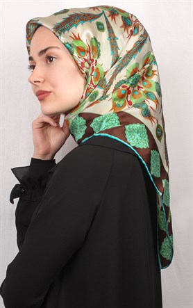Sura Varaklı İpek Eşarp 4560-38