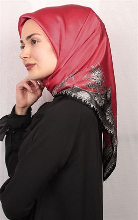 Sura Varaklı İpek Eşarp 4560-46