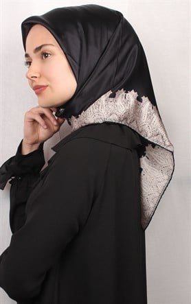Sura Varaklı İpek Eşarp 4560-7