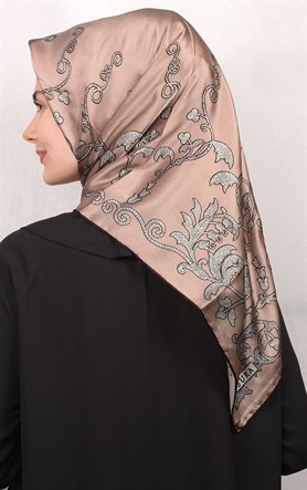 Sura Varaklı İpek Eşarp 4560-8