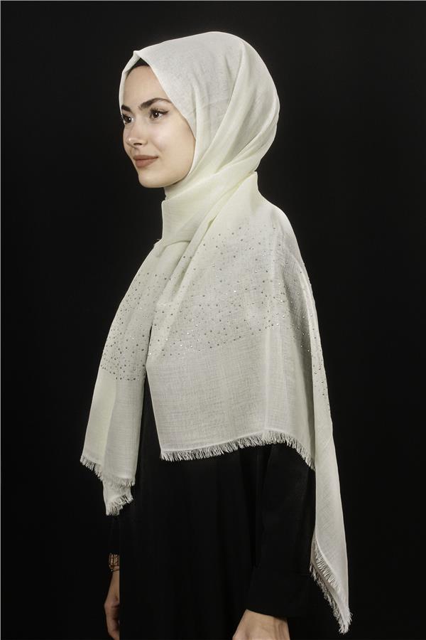 Taşlı Haiti Şal 2801-12 Kemik