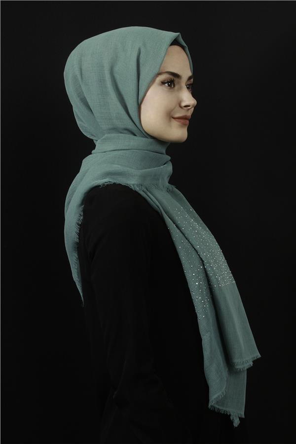 Taşlı Haiti Şal 2801-14 Cam Göbeği