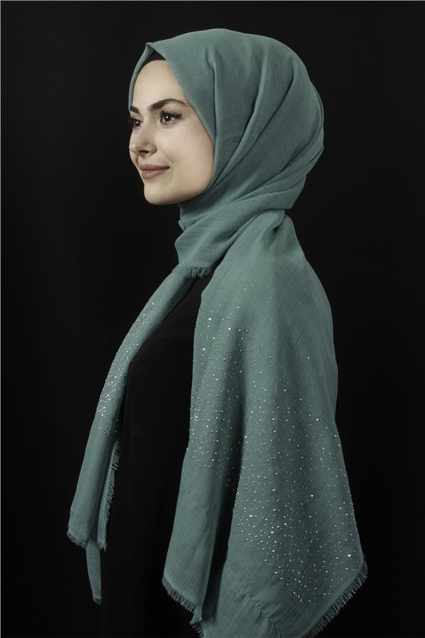 Taşlı Haiti Şal 2801-14 Cam Göbeği