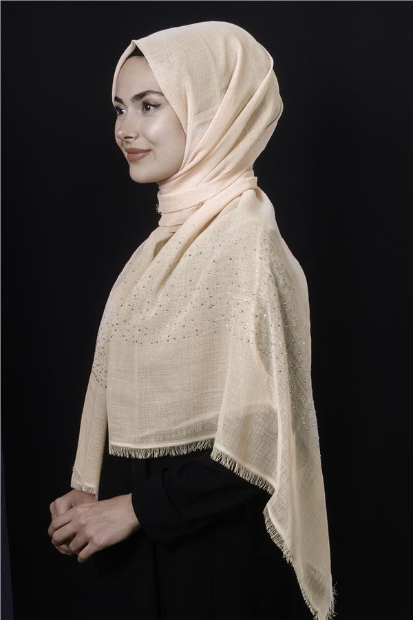 Taşlı Haiti Şal 2801-5 Açık Somon