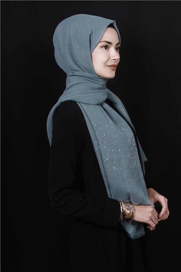 Taşlı Haiti Şal 2801-7 Cam Göbeği
