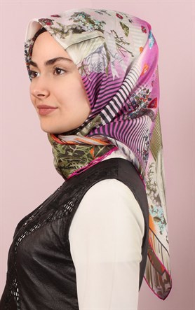 Ugoza Vual İpek Eşarp 5288-1