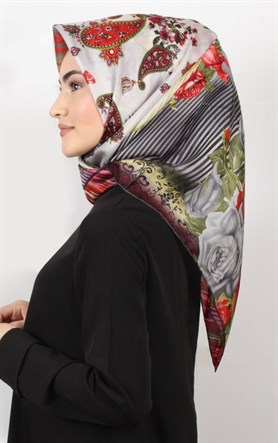 Ugoza Vual İpek Eşarp 5288-8