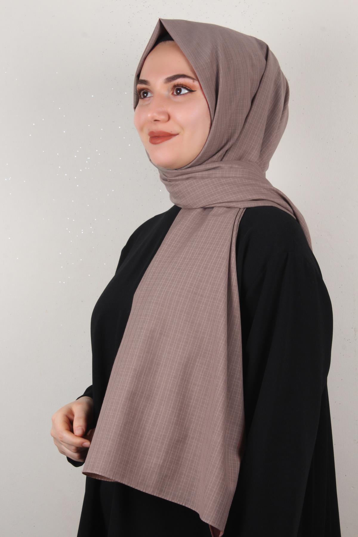 % 100 Coton Şal 8083-19 Mocha