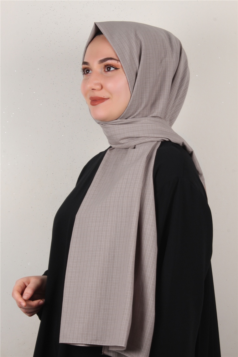 % 100 Cotton Carre Şal 8083-21 Sütlü Kahve