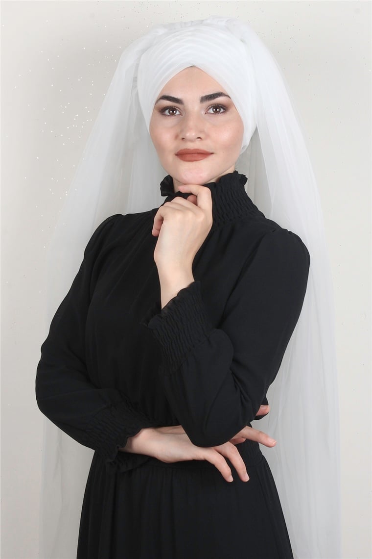 Âlâ Tül Şal 2021-13 Beyaz