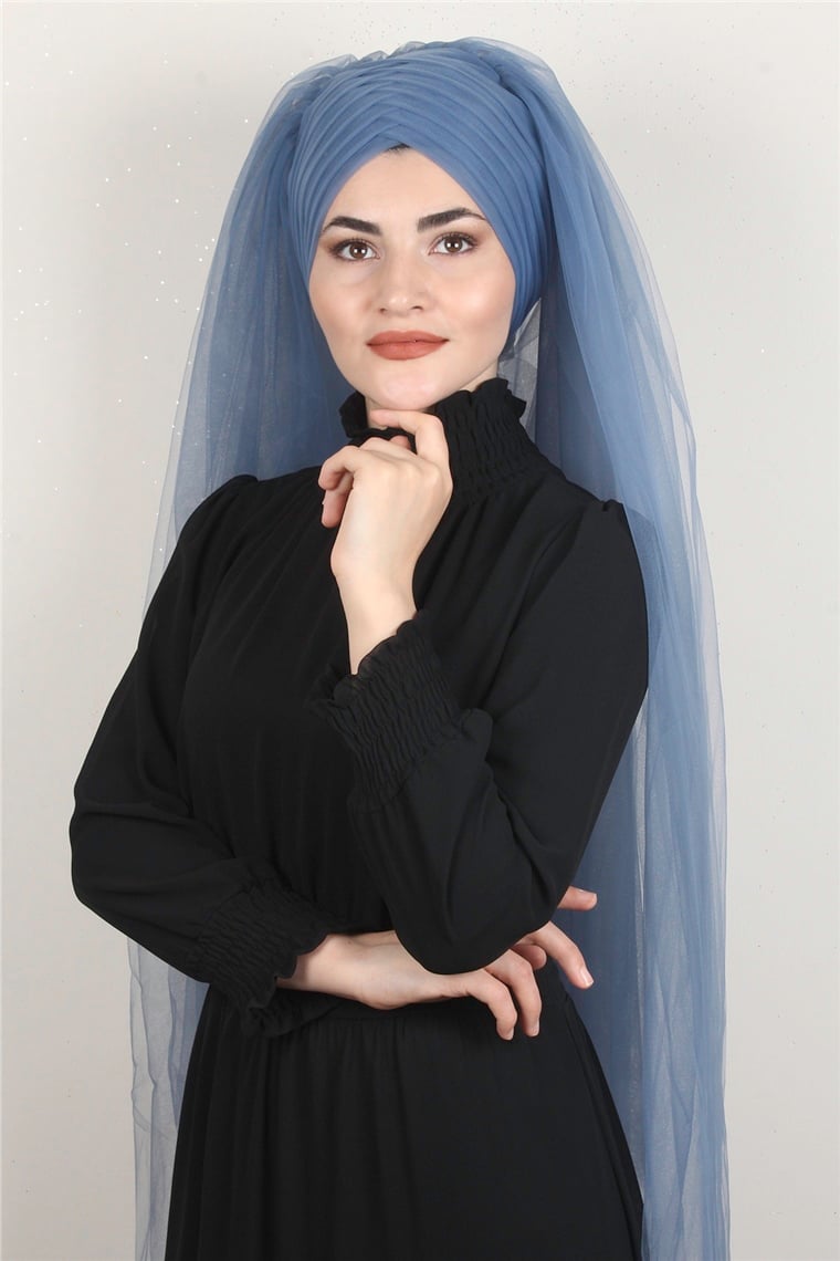 Âlâ Tül Şal 2021-2 İndigo