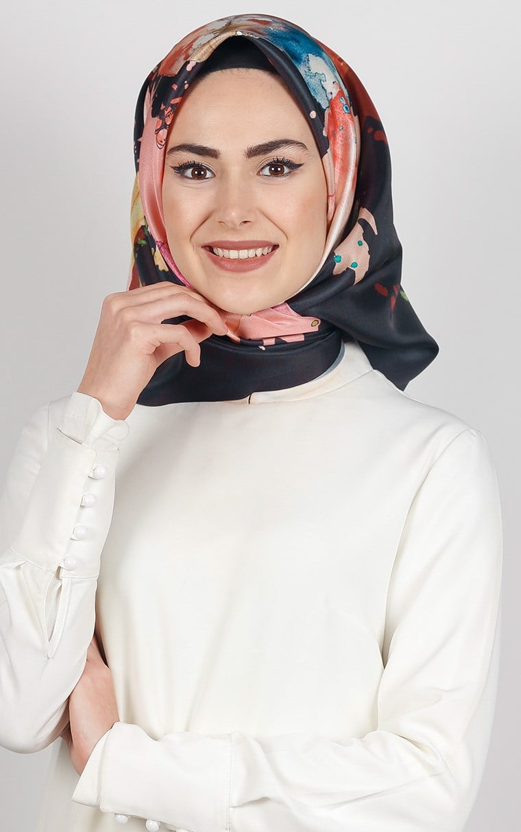 Piramit Tafta Dijital Eşarp 1921-12