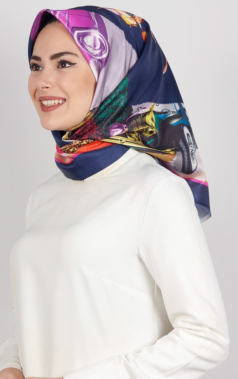 Piramit Tafta Dijital Eşarp 1922-4