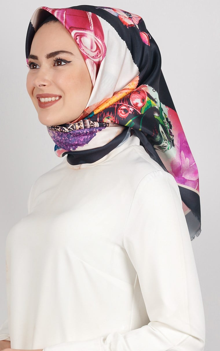 Piramit Tafta Dijital Eşarp 1922-1