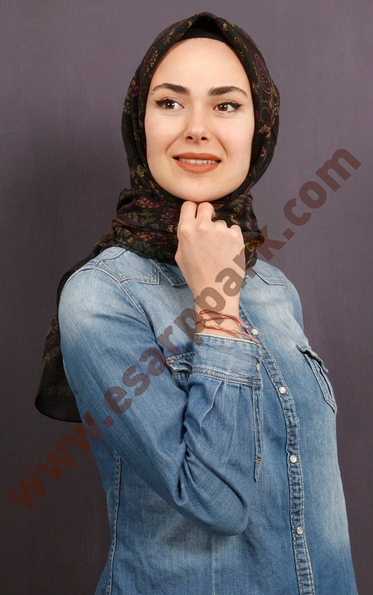 %100 Pamuk Şal Eşarp 1038-2
