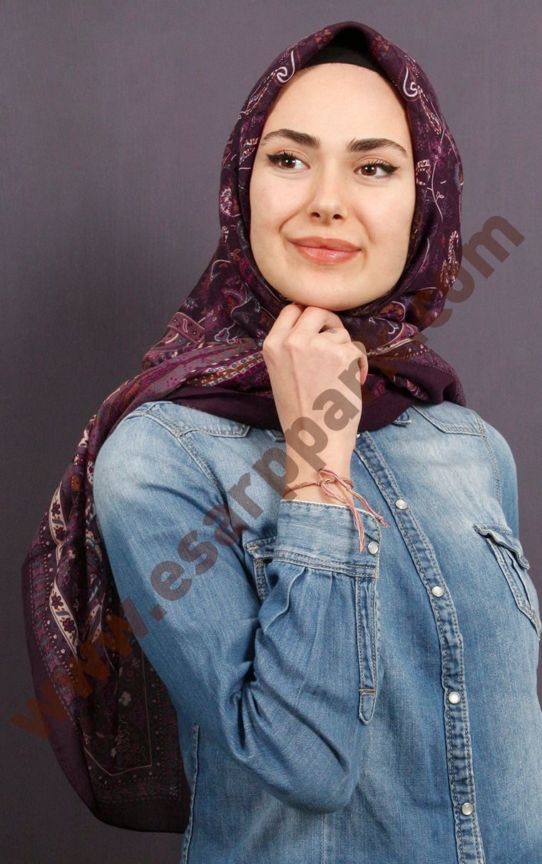 %100 Pamuk Şal Eşarp 1038-6