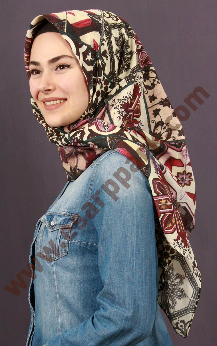 %100 Pamuk Şal Eşarp 1040-1