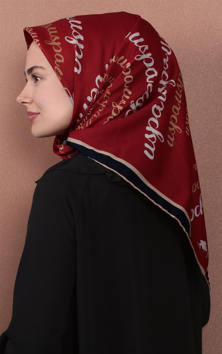 102-0024-06 U.S POLO ASSN EŞARP VİZON BORDO