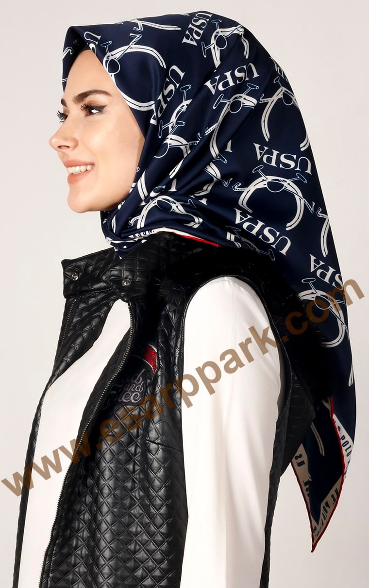 102-0030-05 U.S POLO ASSN EŞARP LACİVERT