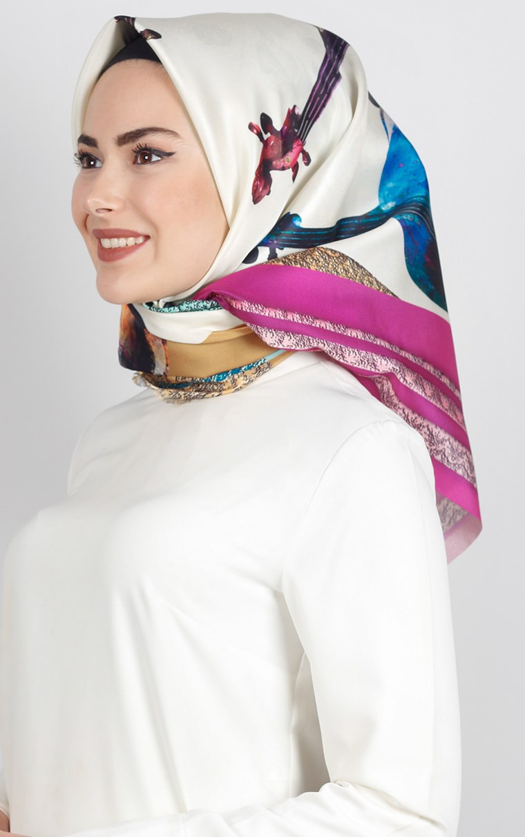 Piramit Tafta Dijital Eşarp 1923-7