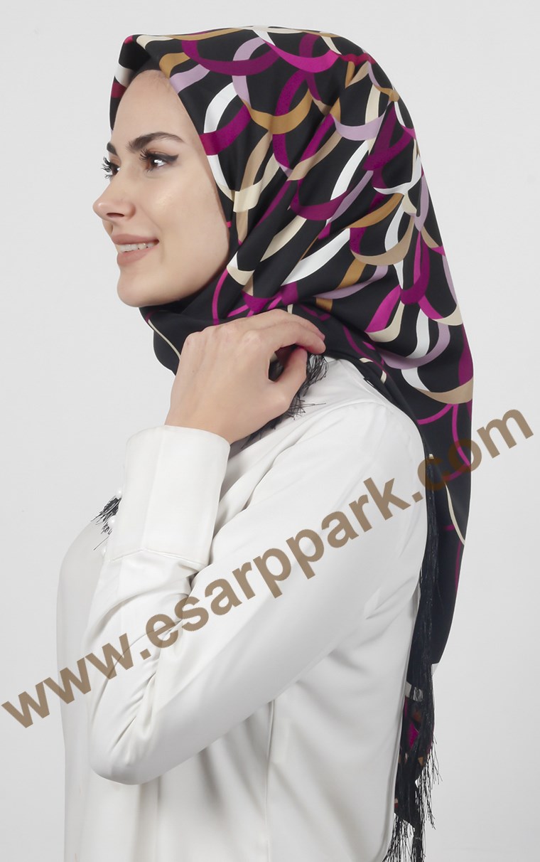 111-0002-02 PİRAMİT PÜSKÜLLÜ EŞARP 