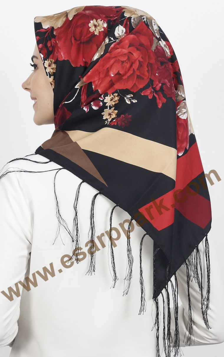 111-0013-05 PİRAMİT PÜSKÜLLÜ EŞARP