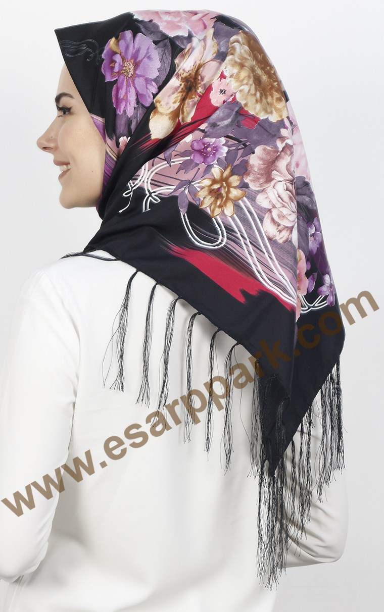 111-0013-10 PİRAMİT PÜSKÜLLÜ EŞARP