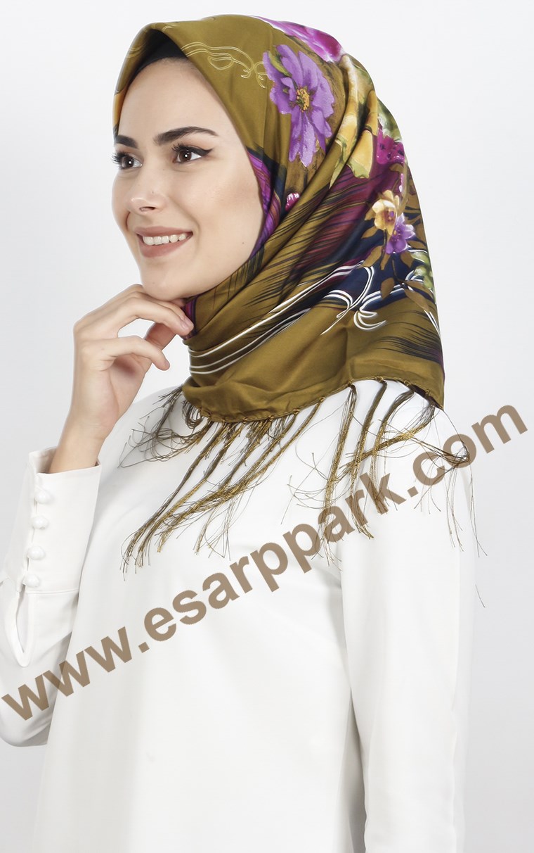 111-0015-02 PİRAMİT PÜSKÜLLÜ EŞARP